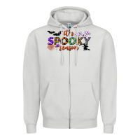 Dove Grey it's spooky season Zipper Hoodie - BundleAndBundleShop
