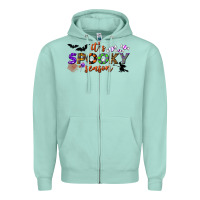 Seafoam it's spooky season Zipper Hoodie - BundleAndBundleShop