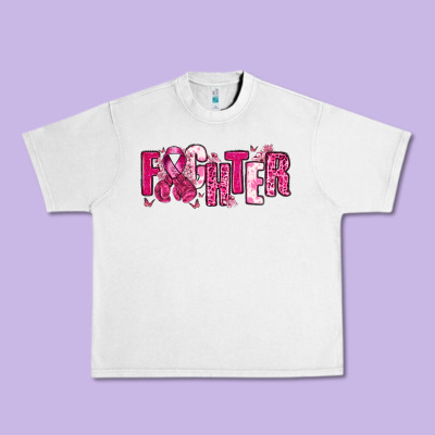 Fighter Breast Cancer Urban Heavy Tee Designed By Nancycooperartshop