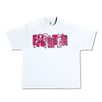 White Fighter Breast Cancer Urban Heavy Tee - NancyCooperArtShop