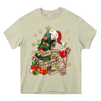 Mossy sorta scary sorta merry skeleton christmas tree Heavy Core Tee - MaliasSmallBusiness