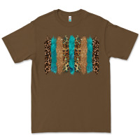 Cacao glitter turqoise leopard tooled leather background Premium Tee - RanaPortraitStore