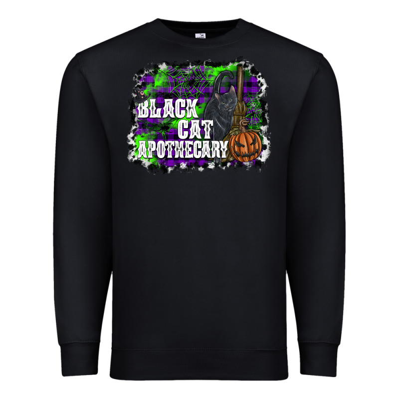 Black Cat Apothecary Premium Sweatshirt by SublimationCraftShop | Teevron