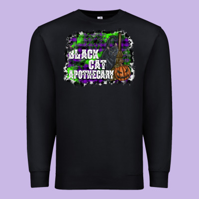 Black Cat Apothecary Premium Sweatshirt Designed By Sublimationcraftshop