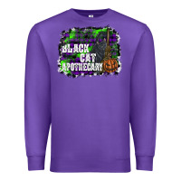 Purple black cat apothecary Premium Sweatshirt - SublimationCraftShop