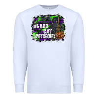 White black cat apothecary Premium Sweatshirt - SublimationCraftShop