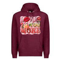 Burgundy love you more Premium Hoodie - FaDigitalArtStudio