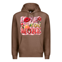 Chestnut love you more Premium Hoodie - FaDigitalArtStudio