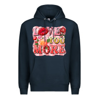 Navy love you more Premium Hoodie - FaDigitalArtStudio