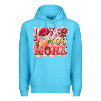 Ocean Blue love you more Premium Hoodie - FaDigitalArtStudio