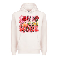 Pale Pink love you more Premium Hoodie - FaDigitalArtStudio