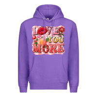 Purple love you more Premium Hoodie - FaDigitalArtStudio