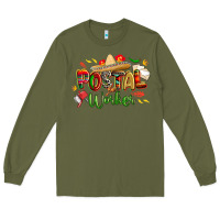 Army Green cinco de mayo postal worker Long Sleeve Tee - CowGirlArtShop