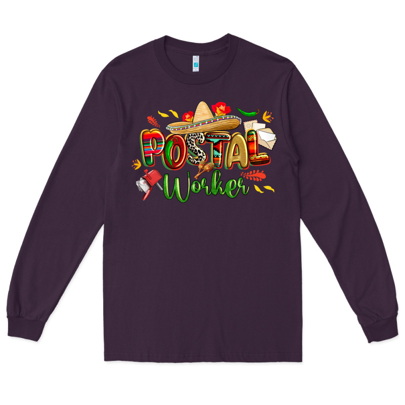 Cinco De Mayo Postal Worker Long Sleeve Tee by CowGirlArtShop | Teevron