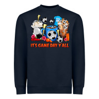 Navy It's Game Day Y'all Soccer Coffee Cups Heavyweight Sweatshirt - FaDigitalArtStudio