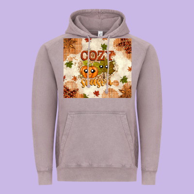 Fall Cozy Season Vintage Hoodie Designed By Texasbilliewilder