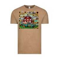 Vintage Coffee farm animals red barn tumbler 20oz Vintage Tee - Jasminsmagicworld