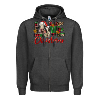 Charcoal Heather love christmas holstein heifer Zipper Hoodie - FaDigitalArtStudio