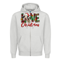 Dove Grey love christmas holstein heifer Zipper Hoodie - FaDigitalArtStudio