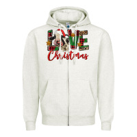 Oatmeal Heather love christmas holstein heifer Zipper Hoodie - FaDigitalArtStudio