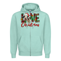 Seafoam love christmas holstein heifer Zipper Hoodie - FaDigitalArtStudio