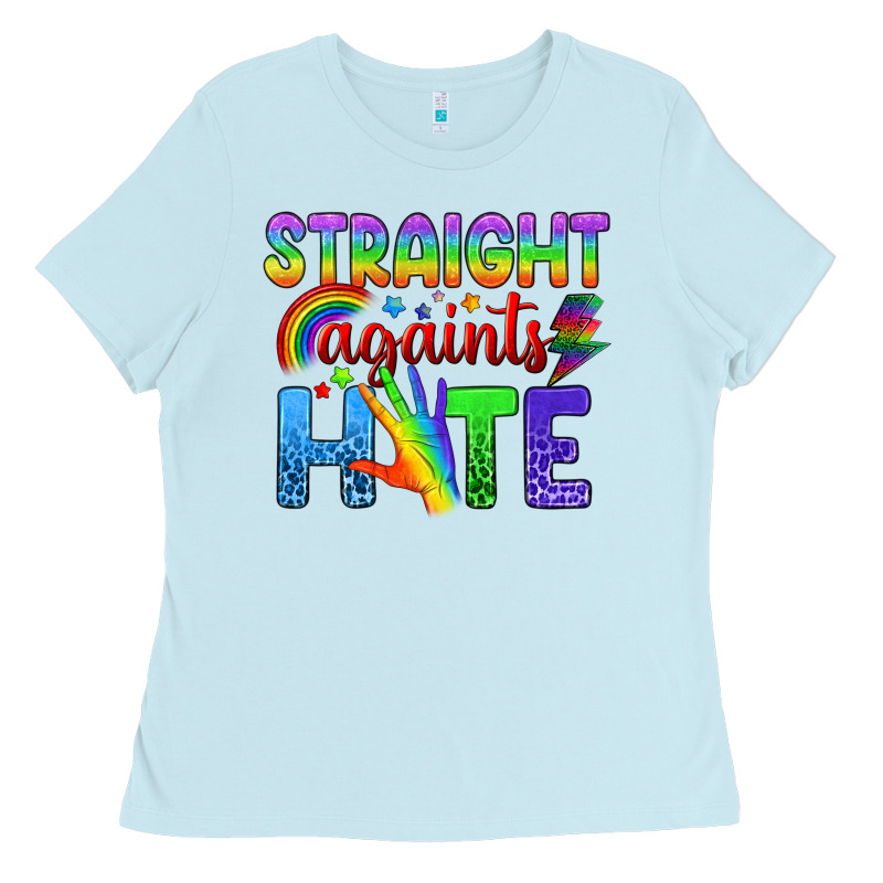 Straight Againts Hate Ladies Tee by BundleAndBundleShop | Teevron