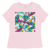 Bubblegum Pink Hairdresser Scissor And Stars With Glitter Seamless Pattern Bbs Ladies Tee - BundleAndBundleShop