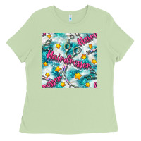 Matcha Hairdresser Scissor And Stars With Glitter Seamless Pattern Bbs Ladies Tee - BundleAndBundleShop