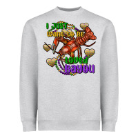 Heather Grey Crawfish i just want to be loved bayou Heavyweight Sweatshirt - FaDigitalArtStudio