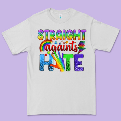 Straight Againts Hate Premium Tee Designed By Bundleandbundleshop