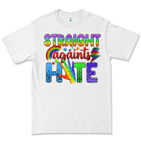 White Straight Againts Hate Premium Tee - BundleAndBundleShop