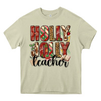 Mossy holly jolly teacher Heavy Core Tee - MaliasSmallBusiness