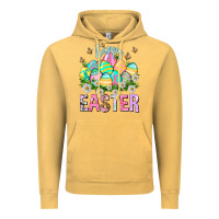 Vintage Mustard Happy Easter with eggs Vintage Hoodie - NancyCooperArtShop