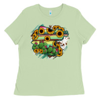 Matcha Guanajuato sunflower serape map Ladies Tee - RanaPortraitStore