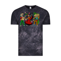 Cloud Black Mexican Skeletons Vintage Tee - texasbilliewilder
