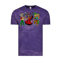 Cloud Purple Mexican Skeletons Vintage Tee - texasbilliewilder