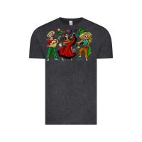 Vintage Black Mexican Skeletons Vintage Tee - texasbilliewilder