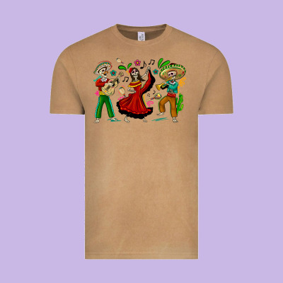 Mexican Skeletons Vintage Tee Designed By Texasbilliewilder