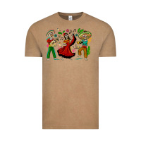 Vintage Coffee Mexican Skeletons Vintage Tee - texasbilliewilder