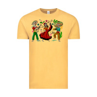 Vintage Mustard Mexican Skeletons Vintage Tee - texasbilliewilder