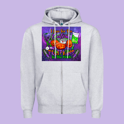 I Care For The Cutest Pumpkins In The Patch Tumbler Zipper Hoodie Designed By Bundleandbundleshop