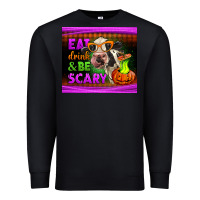 Black eat drink and be scary cow Premium Sweatshirt - LillyAllenDesigns