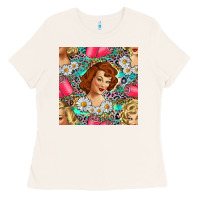 Bone Hairdresser Western Girl And Hair Curler Seamless Pattern Bbs Ladies Tee - BundleAndBundleShop