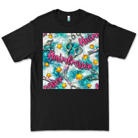 Black Hairdresser Scissor And Stars With Glitter Seamless Pattern Bbs Premium Tee - BundleAndBundleShop