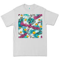 Dove Grey Hairdresser Scissor And Stars With Glitter Seamless Pattern Bbs Premium Tee - BundleAndBundleShop
