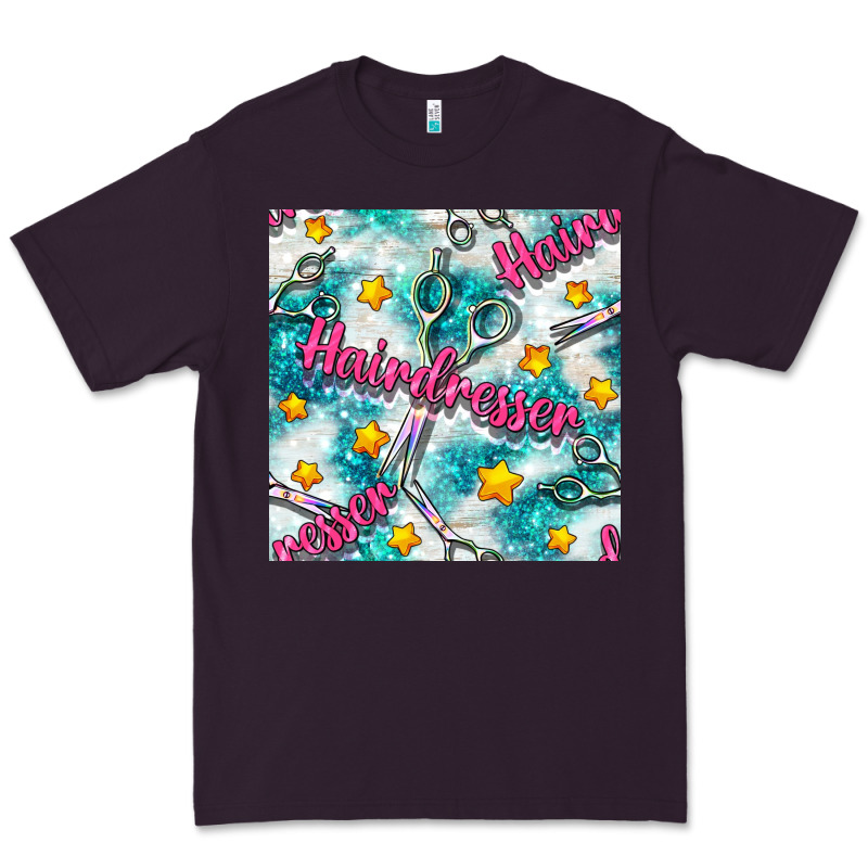 Hairdresser Scissor And Stars With Glitter Seamless Pattern Bbs Premium Tee by BundleAndBundleShop | Teevron