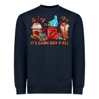 Navy American Football Coffee Cup Heavyweight Sweatshirt - FaDigitalArtStudio