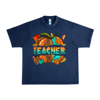 Navy Teacher pumpkin Urban Heavy Tee - NancyCooperArtShop