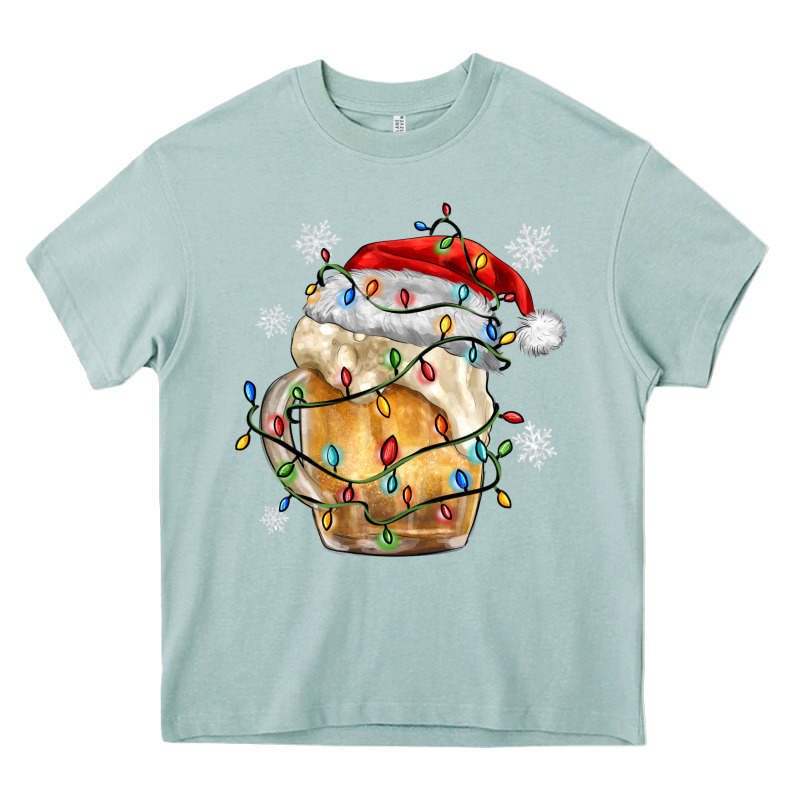Christmas Beer Heavy Core Tee by MaliasSmallBusiness | Teevron