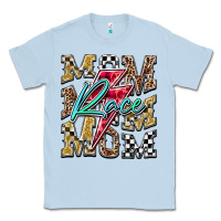 Dusty Blue Mom Race Classic Tee - RacoonDesign
